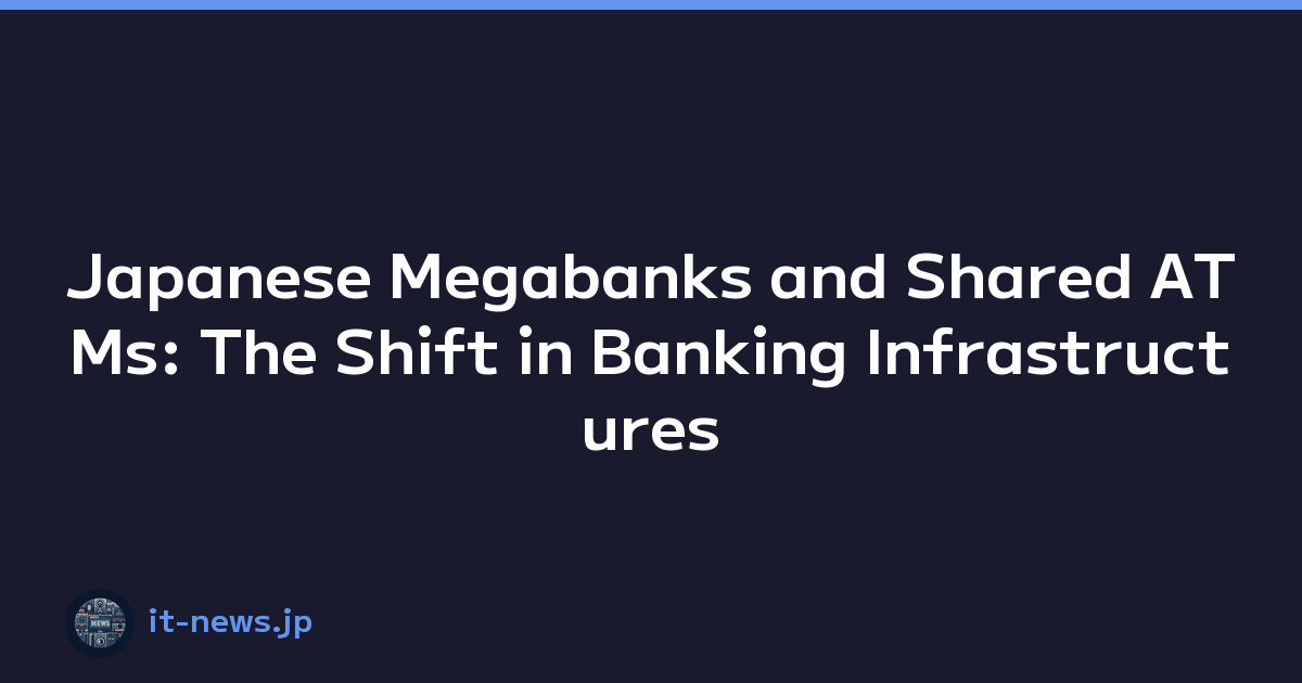 Japanese Megabanks and Shared ATMs: The Shift in Banking Infrastructures