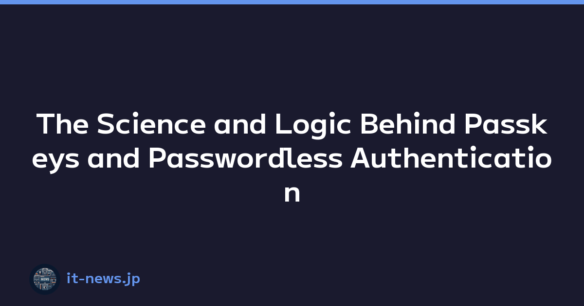 The Science and Logic Behind Passkeys and Passwordless Authentication