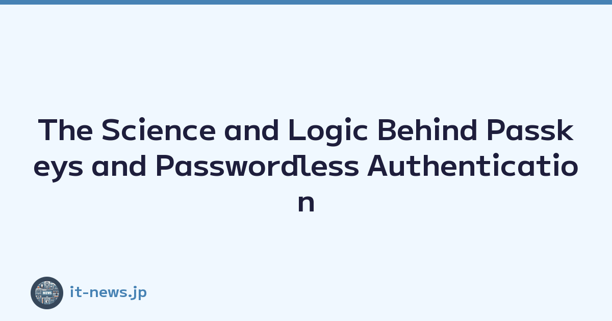 The Science and Logic Behind Passkeys and Passwordless Authentication